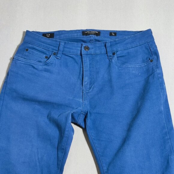 Lucky Brand jeans men's size 31/32 muted pastel blue slim straight leg - Picture 2 of 15